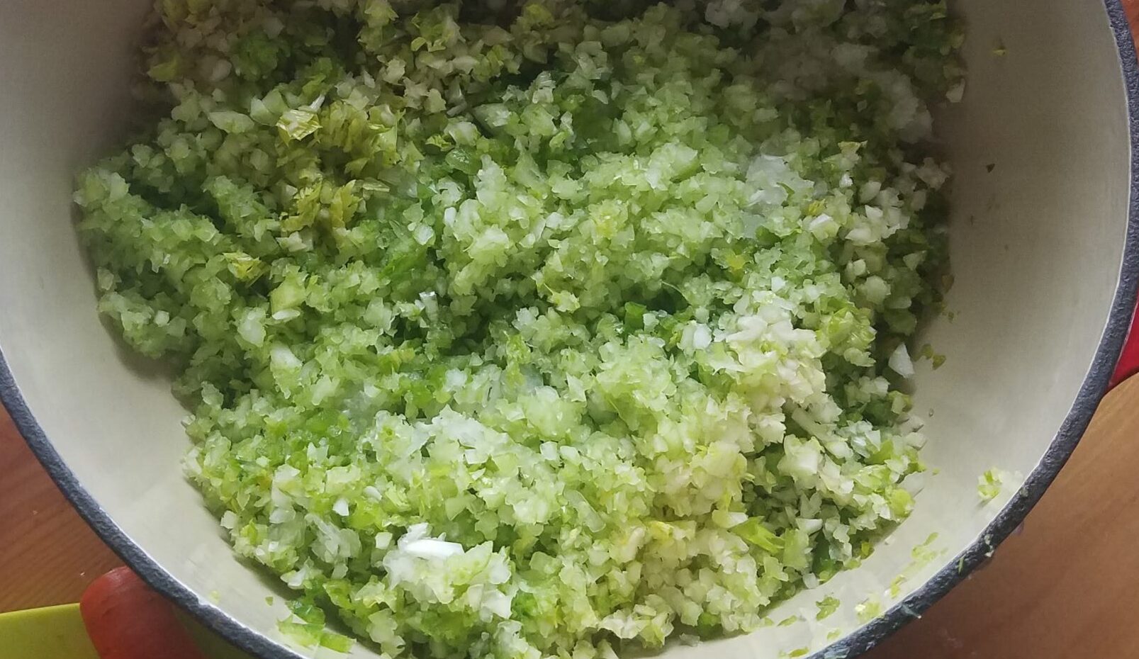 Chopped Celery and Onions